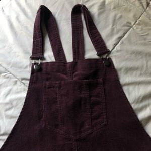 Courdoroy overall dress with pockets